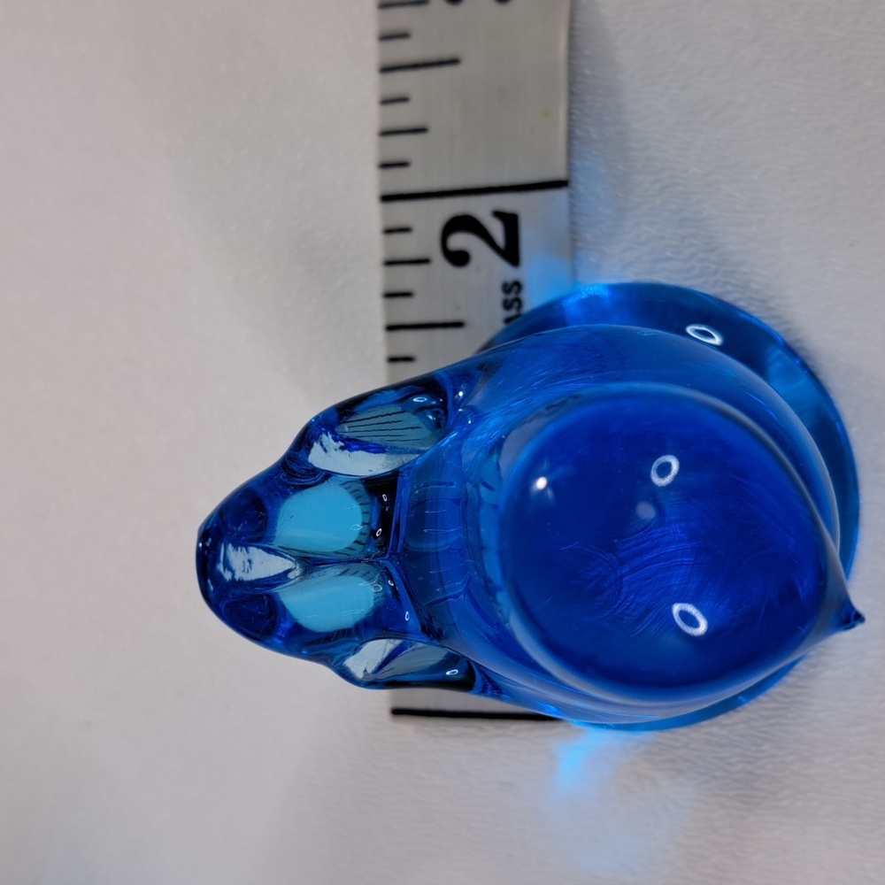 2 Leo Ward Glass Blue Bird of Happiness Signed Figurine USA - Picture 11 of 14